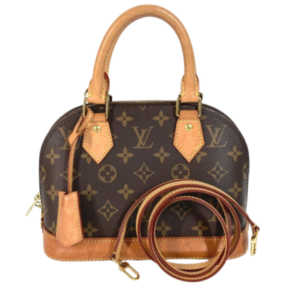 Pre-Owned Brown Fabric Louis Vuitton Handbag