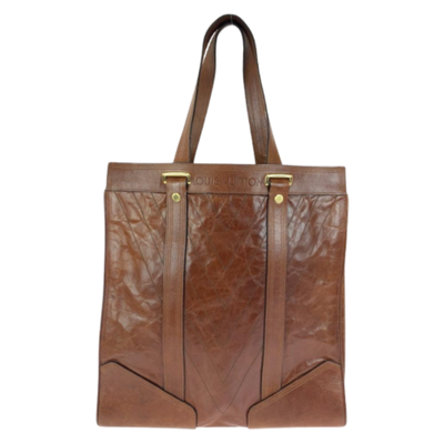 Brown Leather Louis Vuitton Sac Plat