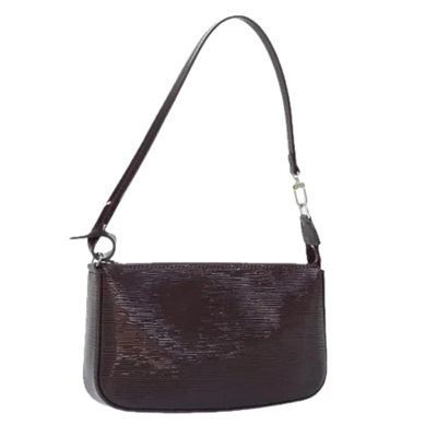 Brown Leather Louis Vuitton Pochette Accessoires
