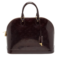 Thumbnail of Vintage Burgundy Fabric Louis Vuitton Alma - Image 1