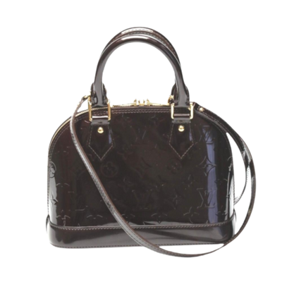 Burgundy Leather Louis Vuitton Alma
