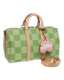 Thumbnail of Vintage Green Canvas Louis Vuitton Keepall - Image 1