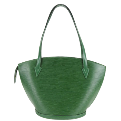 Pre-Owned Green Leather Louis Vuitton Tote