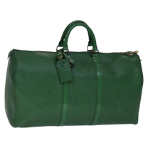 Thumbnail of Pre-Owned Green Leather Louis Vuitton Keepall - Image 1