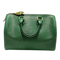 Thumbnail of Pre-Owned Green Leather Louis Vuitton Handbag - Image 1