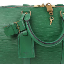 Thumbnail of Green Leather Louis Vuitton Keepall - Image 8