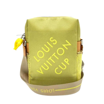 Thumbnail of Pre-Owned Grey Cotton Louis Vuitton Crossbody Bag - Image 1