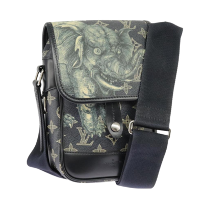 Pre-Owned Navy Canvas Louis Vuitton Messenger