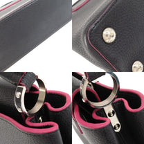 Thumbnail of Pre-Owned Navy Leather Louis Vuitton Capucines - Image 9