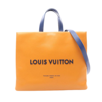 Thumbnail of Orange Leather Louis Vuitton Shopper - Image 1