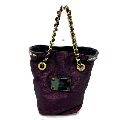 Purple Fabric Louis Vuitton Tote