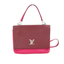 Thumbnail of Purple Leather Louis Vuitton Handbag - Image 1