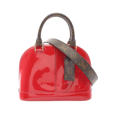 Vintage Red Canvas Louis Vuitton Handbag