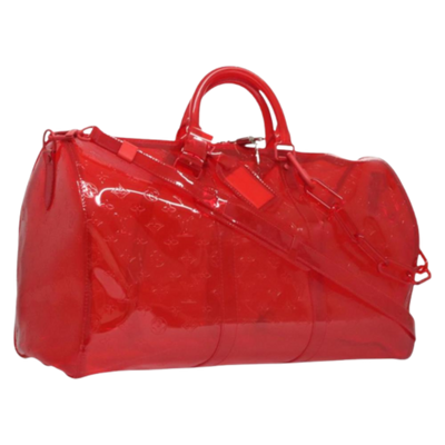 Red Canvas Louis Vuitton Keepall
