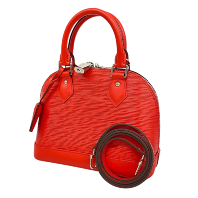 Red Fabric Louis Vuitton Handbag
