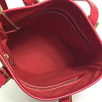 Thumbnail of Red Leather Louis Vuitton Bucket Bag - Image 10
