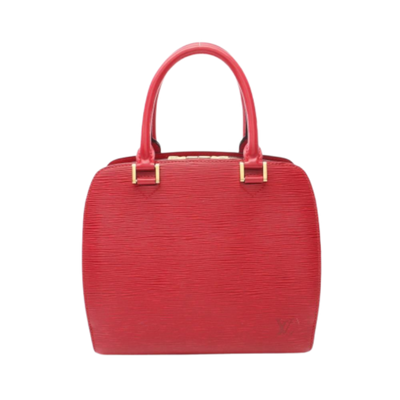 Pre-Owned Red Leather Louis Vuitton Pont Neuf