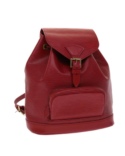 Vintage Red Leather Louis Vuitton Montsouris