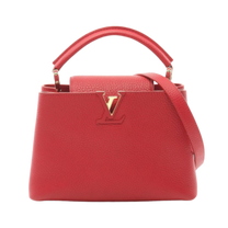 Thumbnail of Red Leather Louis Vuitton Capucines - Image 1