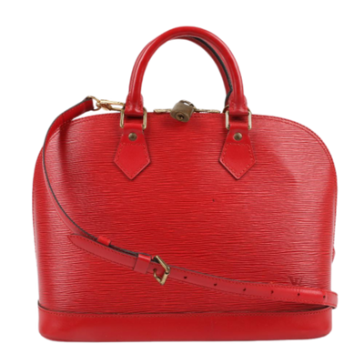Red Leather Louis Vuitton Alma