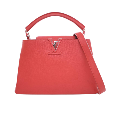 Pre-Owned Red Leather Louis Vuitton Capucines