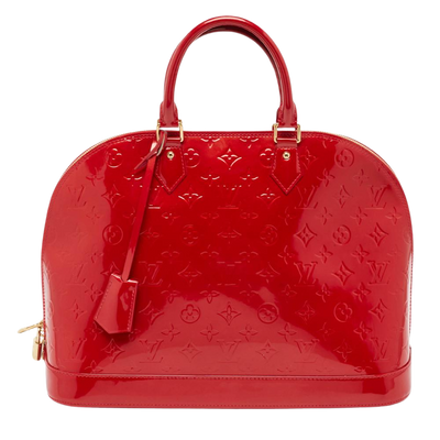Red Leather Louis Vuitton Alma