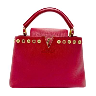 Vintage Red Leather Louis Vuitton Capucines