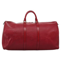 Thumbnail of Red Leather Louis Vuitton Keepall - Image 3