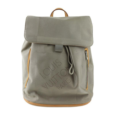 Pre-Owned Silver Canvas Louis Vuitton Backpack
