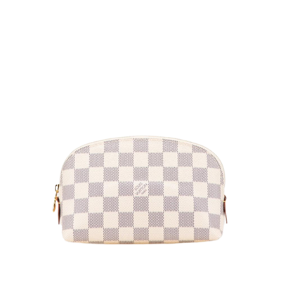 White Canvas Louis Vuitton Cosmetic Pouch