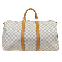 Thumbnail of Vintage White Canvas Louis Vuitton Keepall - Image 1