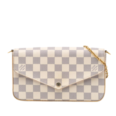 Vintage White Canvas Louis Vuitton Pochette Felicie