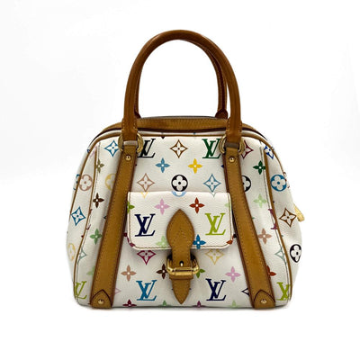 Pre-Owned White Canvas Louis Vuitton Handbag