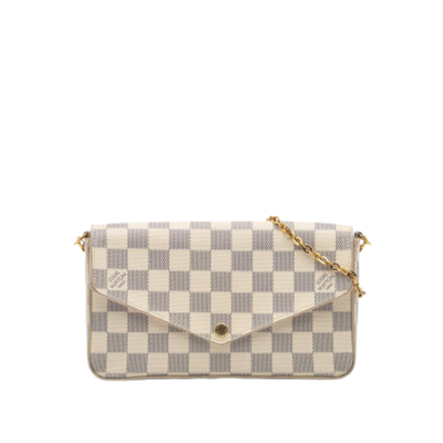 Vintage White Canvas Louis Vuitton Pochette Felicie