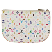 Thumbnail of Pre-Owned White Canvas Louis Vuitton Pouch - Image 4
