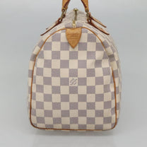 Thumbnail of Pre-Owned White Canvas Louis Vuitton Speedy - Image 6