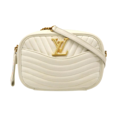 White Leather Louis Vuitton New Wave