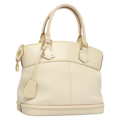 Pre-Owned White Leather Louis Vuitton Handbag