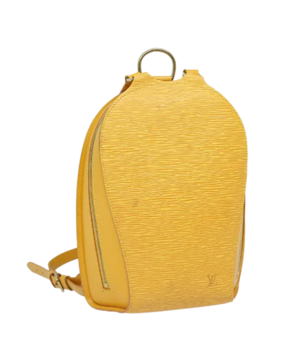 Pre-Owned Yellow Fabric Louis Vuitton Backpack