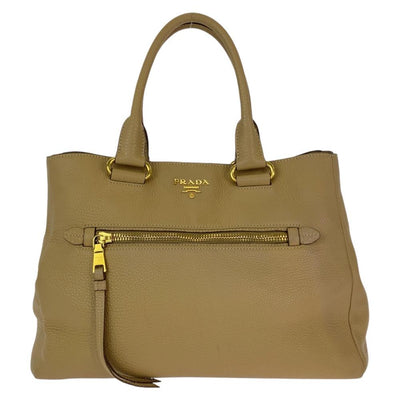 Pre-Owned Beige Leather Prada Tote