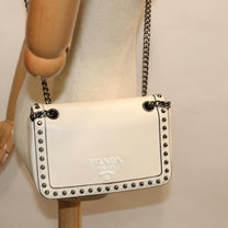 Thumbnail of Beige Leather Prada Shoulder Bag - Image 7