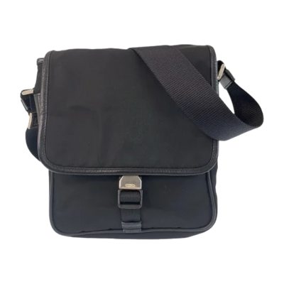 Pre-Owned Black Canvas Prada Crossbody Bag