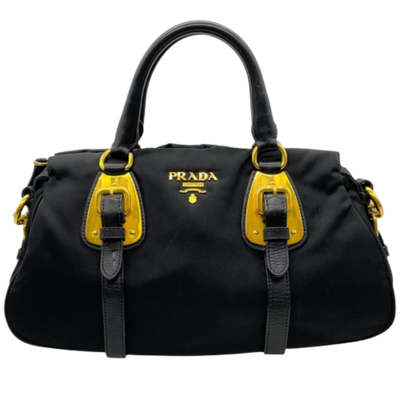 Vintage Black Canvas Prada Tessuto