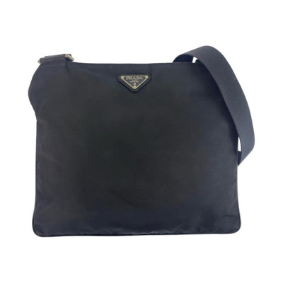 Pre-Owned Black Canvas Prada Tessuto