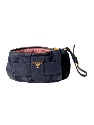 Pre-Owned Black Leather Prada Pouch