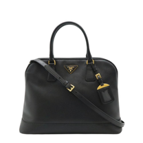 Thumbnail of Black Leather Prada Shoulder Bag - Image 1