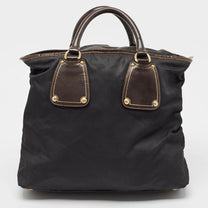 Thumbnail of Vintage Black Leather Prada Tessuto - Image 3
