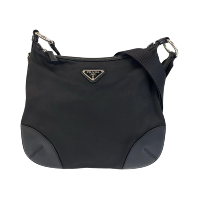 Pre-Owned Black Nylon Prada Tessuto