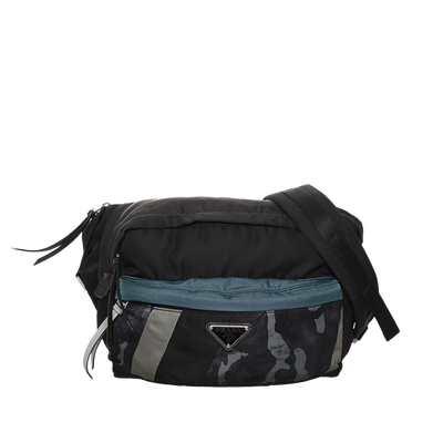 Pre-Owned Black Nylon Prada Tessuto