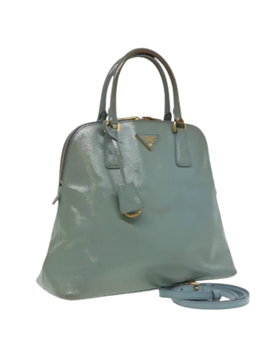 Vintage Blue Leather Prada Handbag